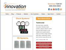 Tablet Screenshot of innovationwireless.com